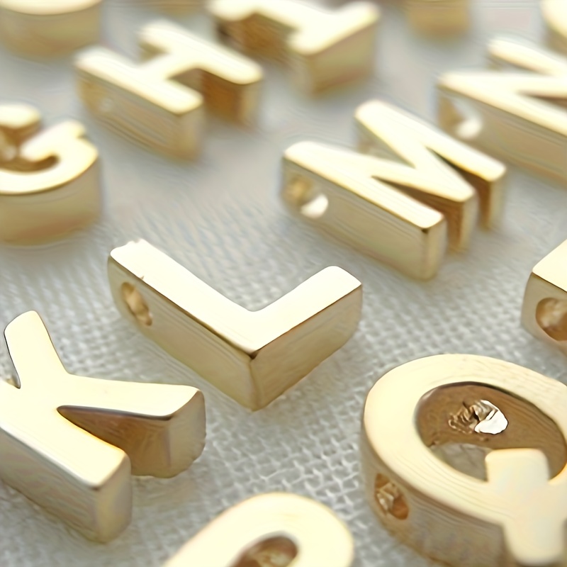 26 English Alphabet Additions Stainless Steel Letter Pendant